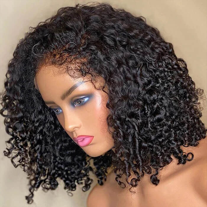 Hedy Hair Type 4C Hairline Glueless Curly 13x4 HD Lace Front Bob Wig W